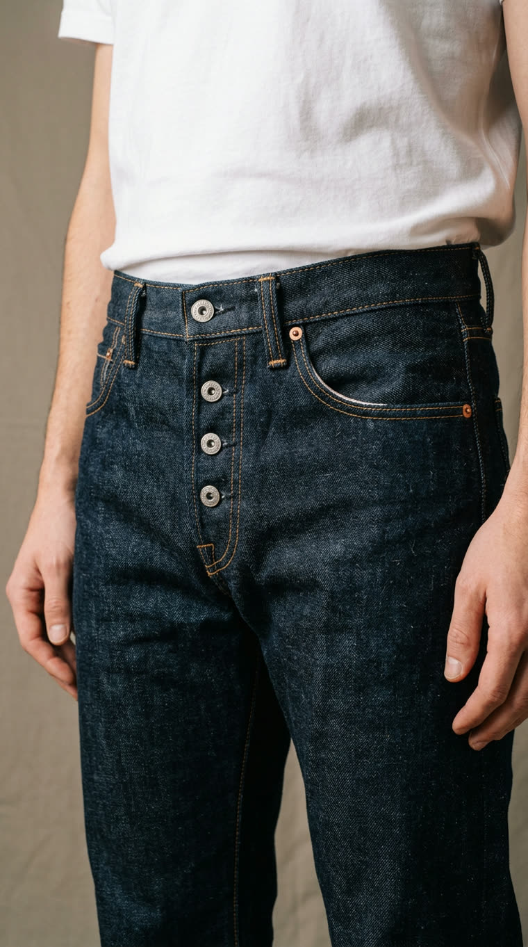 Foreman Straight Jean — rivet detail